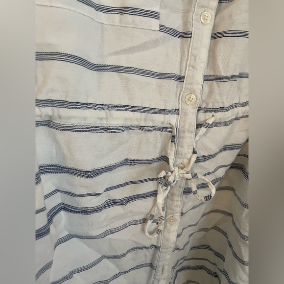 2X Cute Cotton full button up dress with waist tie and pockets! - Picture 3 of 7